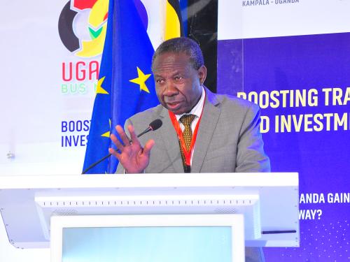 Finance Minister Kasaija at the 3rd Uganda-European Union Business Forum