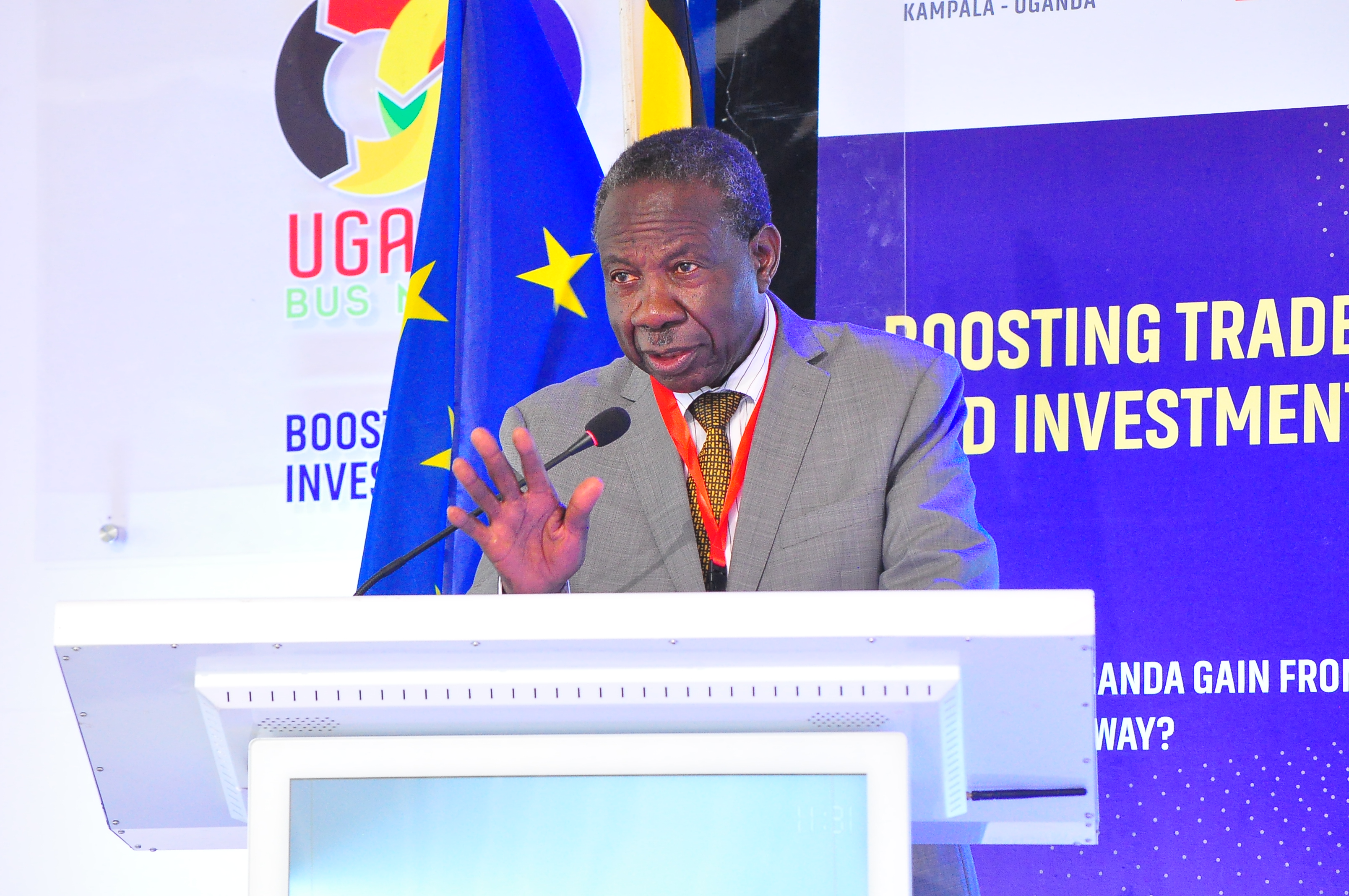 Finance Minister Kasaija at the 3rd Uganda-European Union Business Forum