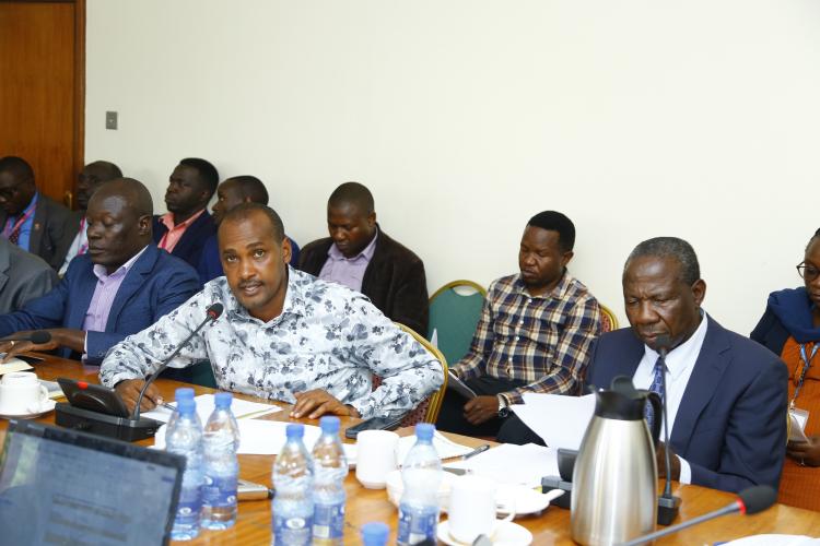 Finance Minister Hon. Matia Kasaija together with MAAIF Minister Hon.Frank Tumwebaze appearing before the committee on National Economy