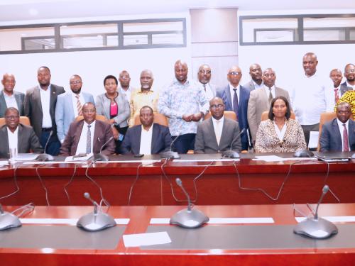 Musasizi Chairs High-Level Stakeholder Meeting to Resolve Delays On Kabale–Lake Bunyonyi–Kisoro–Mgahinga Road Project