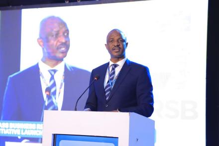 PSST Mr. Ramathan Ggoobi at the launch of “Kiri Easy” Business Registration for Uganda Registration Services Bureau (URSB) 